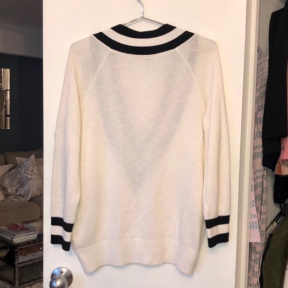 Nasty Gal Boys Club Sweater in White/Black - Picture 5 of 5
